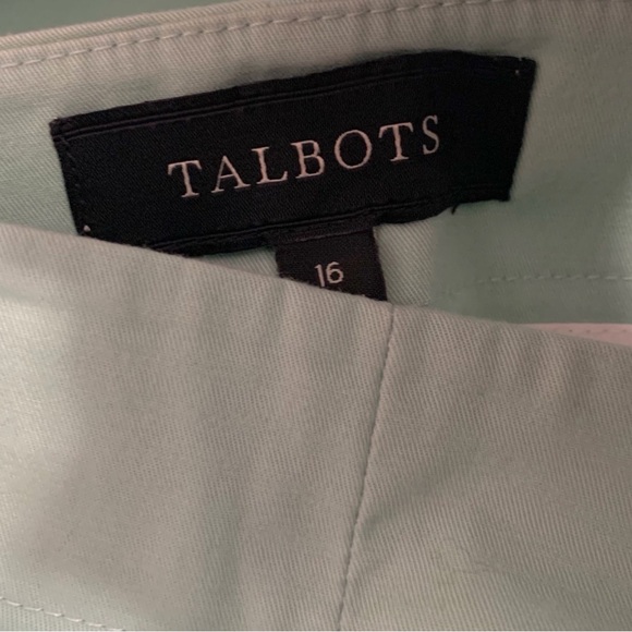 TALBOTS HERITAGE MINT GREEN CROP ANKLE PANTS SIZE 16 - Picture 3 of 16